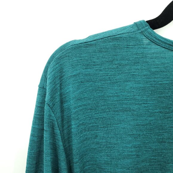 Seg'ments 100% Merino Wool Crew Neck Long Sleeve Base Layer Top XL Teal/Blue - Picture 10 of 14